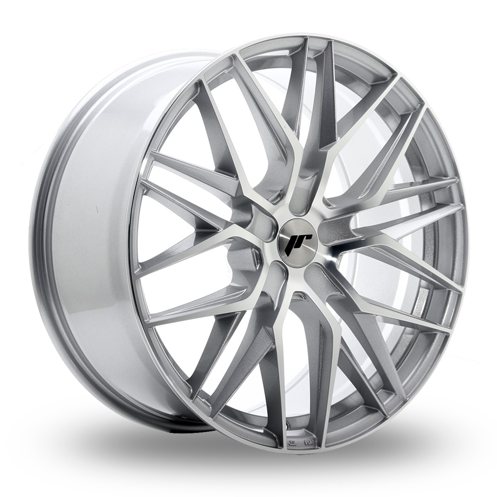 Japan Racing JR28 (9x21) (Custom Fitment) Silver Machined Face Alloy Wheels