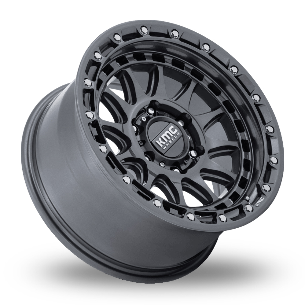 17" KMC KM556 Crux (USA Warehouse) Gloss Gunmetal Alloy Wheels