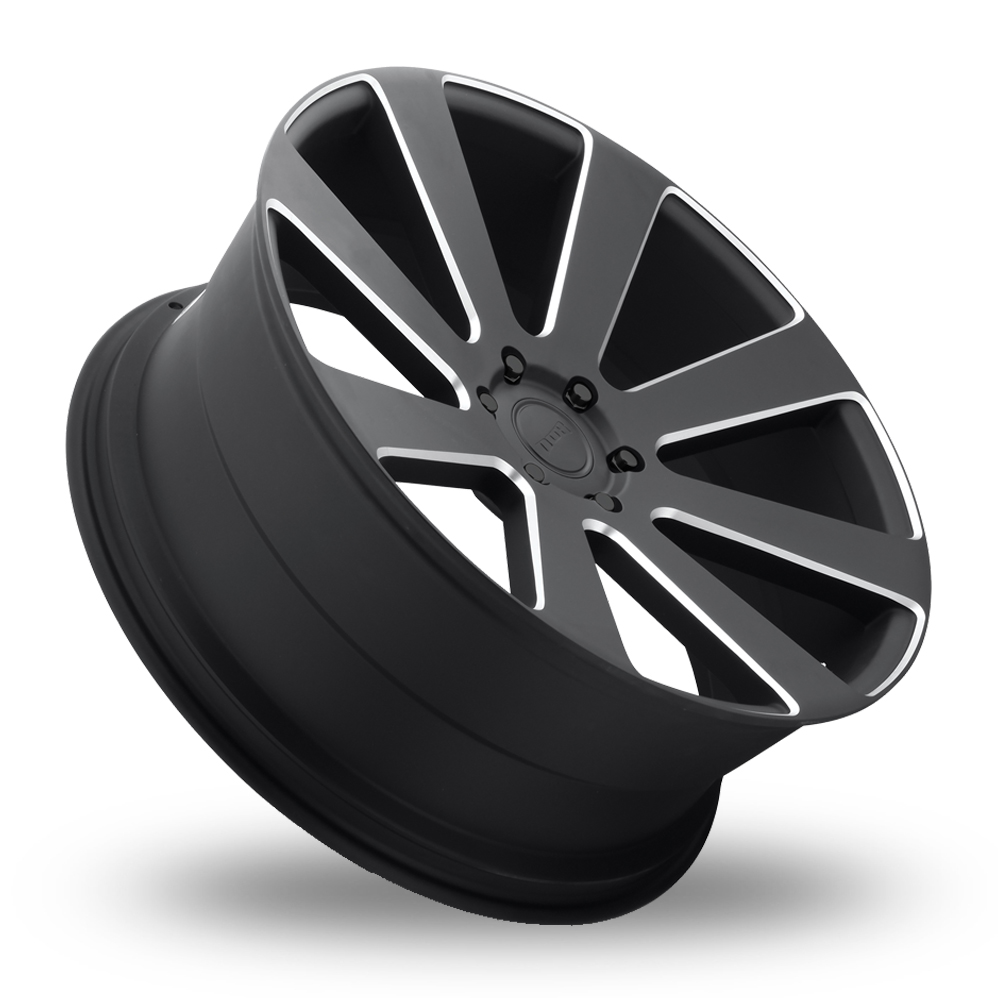 26" DUB S187 8-Ball Matt Black Milled Alloy Wheels