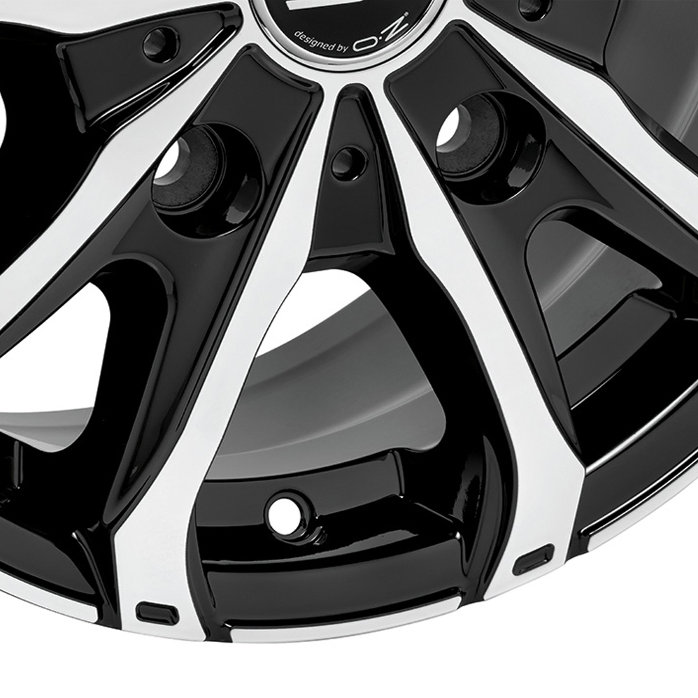 16" MSW (by OZ) 48 VAN Gloss Black Polished Alloy Wheels