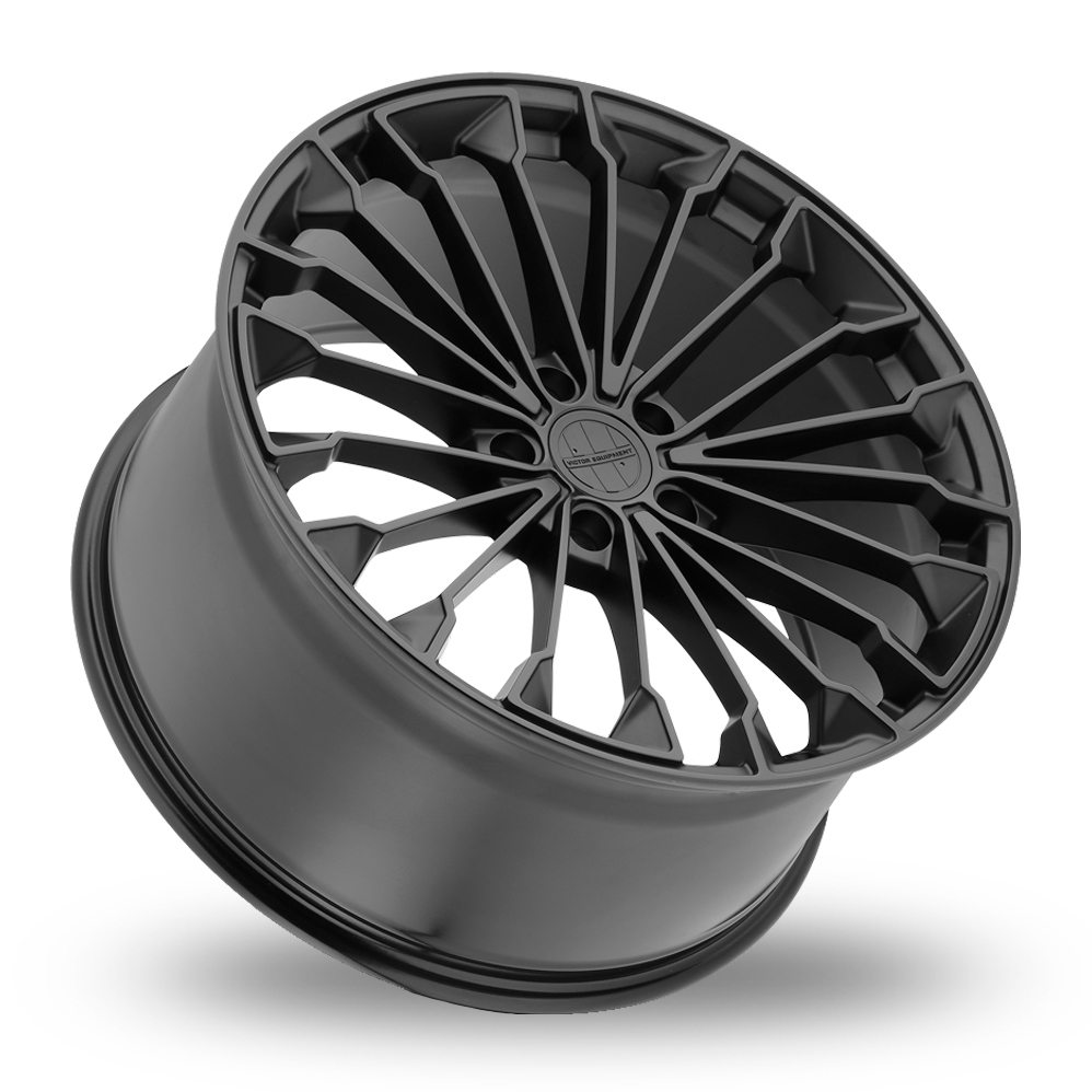 18" Victor Equipment Wurttemburg Matte Black With Gloss Black Face Alloy Wheels
