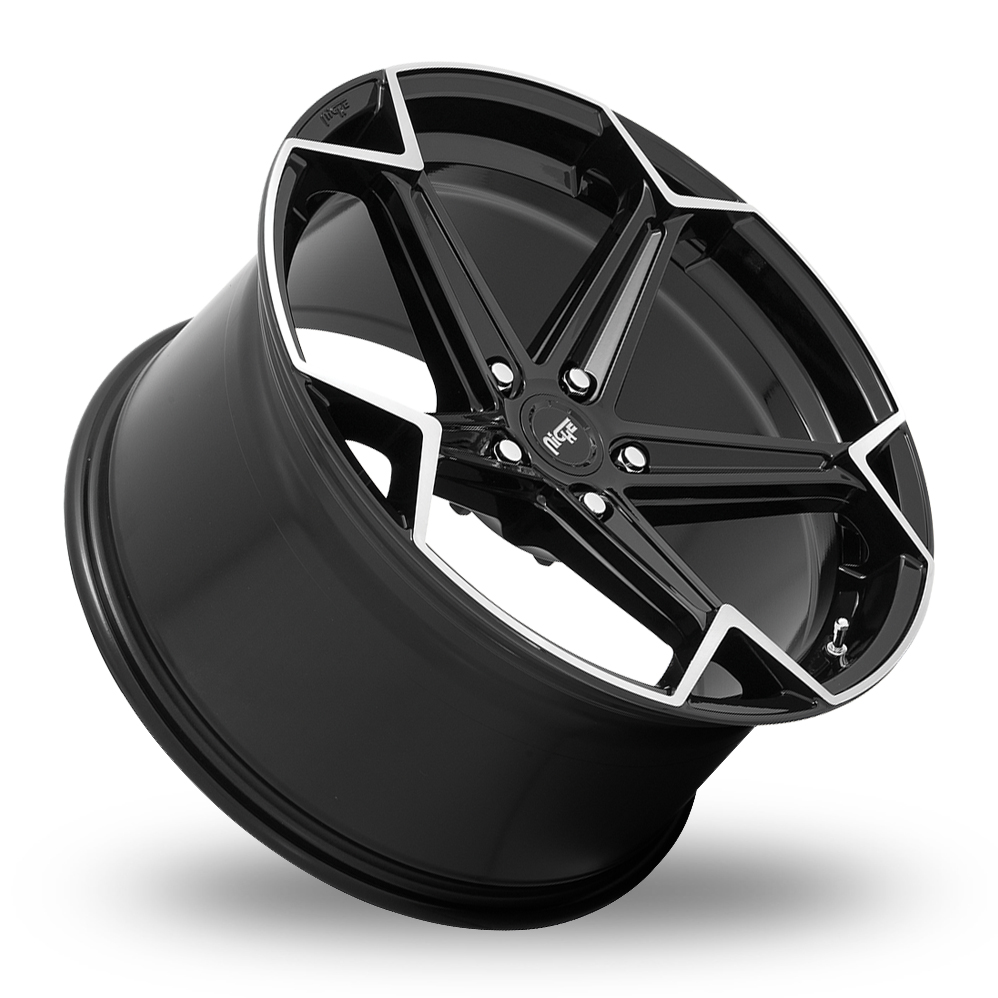 20" Niche N259 Arrow Gloss Black Brushed Alloy Wheels
