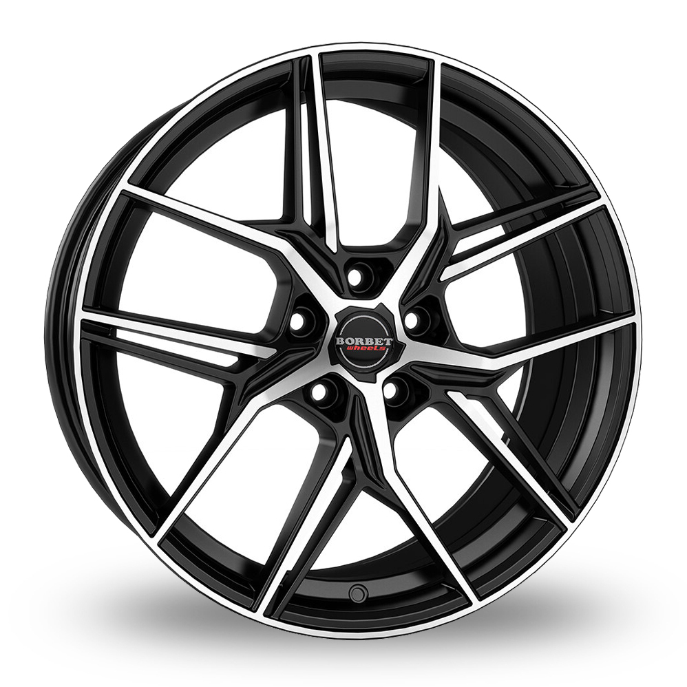 Borbet QX Matt Black Polished Alloy Wheels