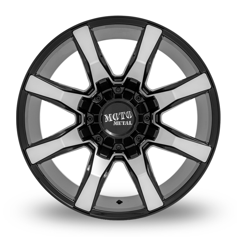 22" Moto Metal MO804 Spider Gloss Black Machined Alloy Wheels