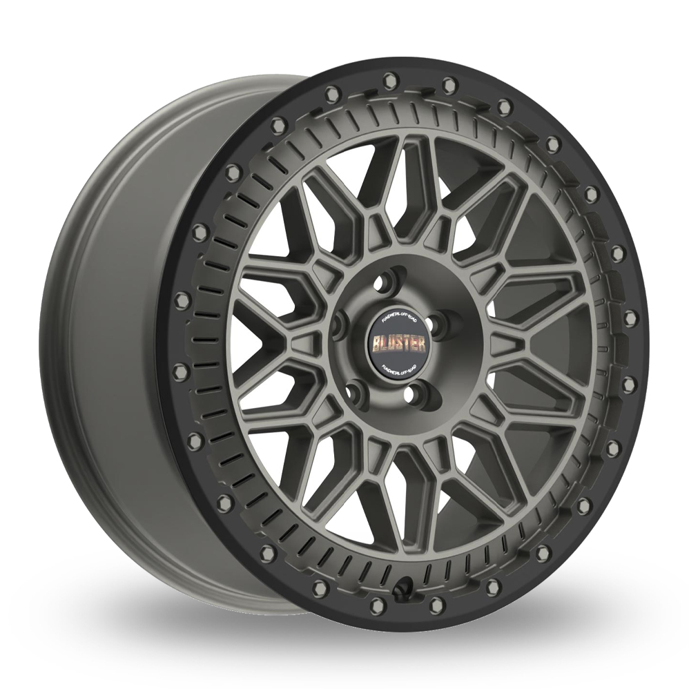 Fondmetal Bluster Matt Titanium Black Lip Alloy Wheels