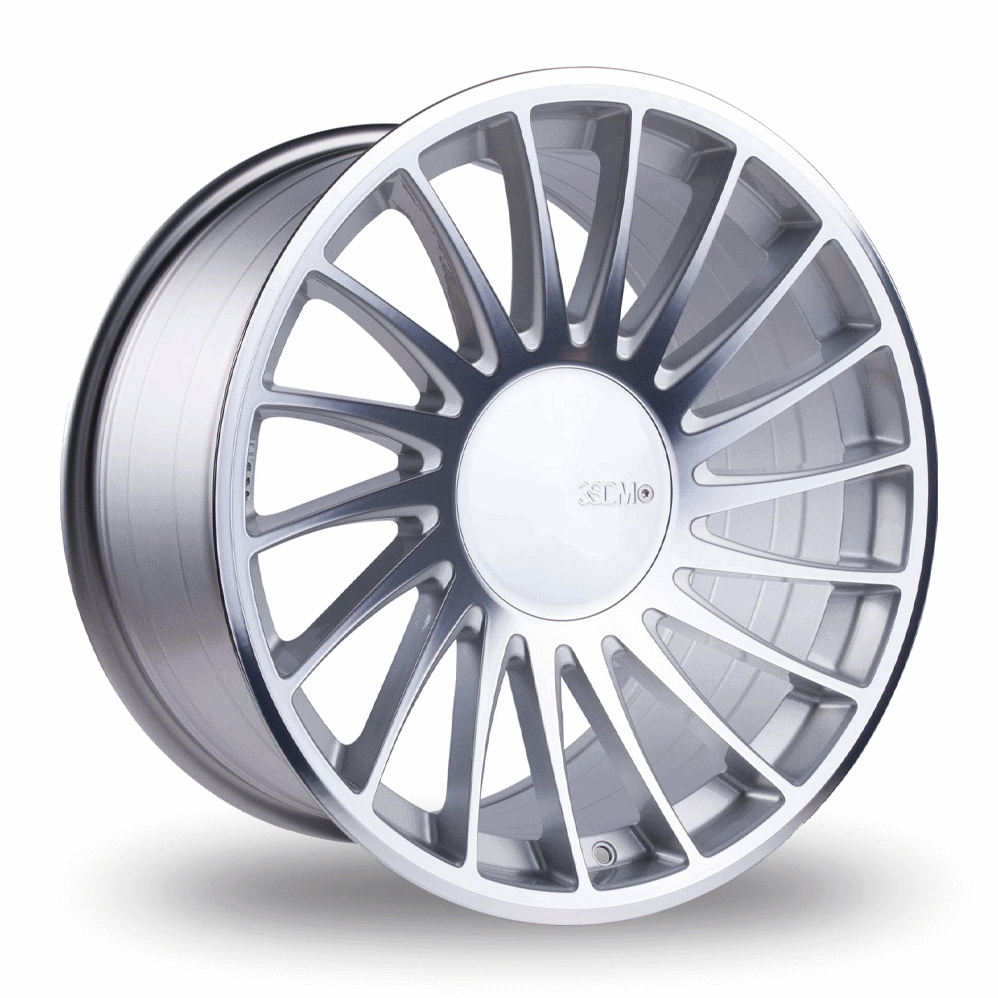 18" 3SDM 0.04-SF Silver Cut Alloy Wheels