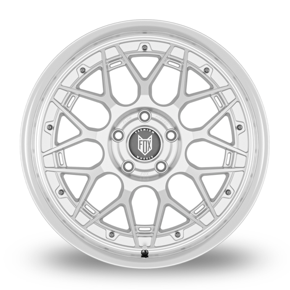 18" Fox Racing Hiro Silver Polish Rim Alloy Wheels