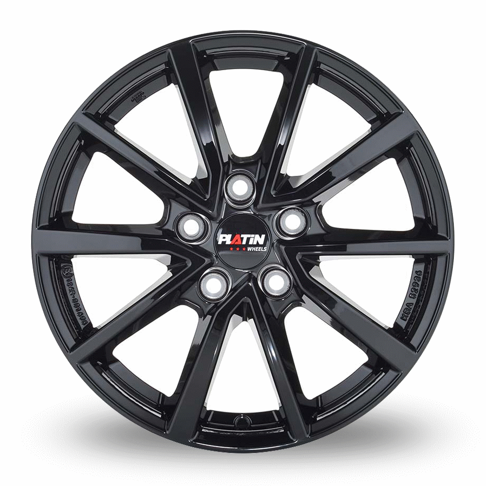 17" Platin P 95 Gloss Black Alloy Wheels