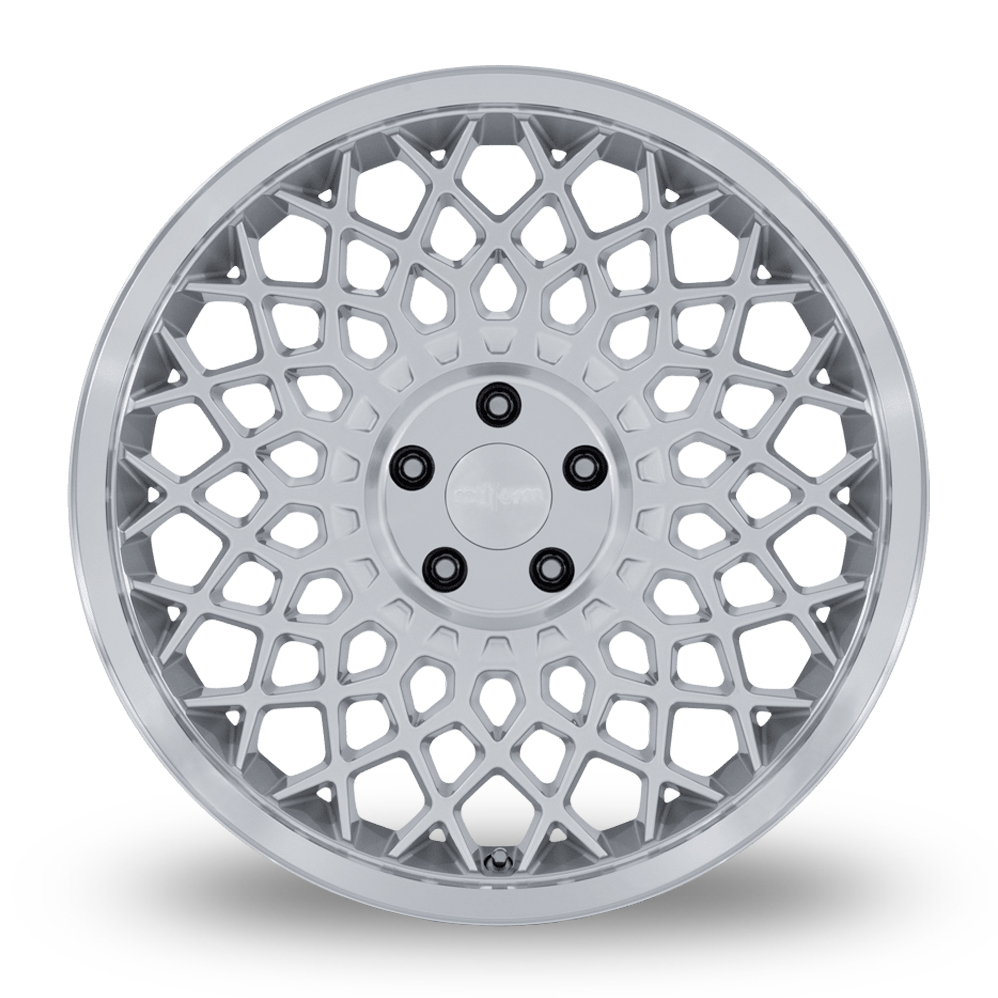 18" Rotiform RC212 CJJ Gloss Silver With Machined Lip Alloy Wheels