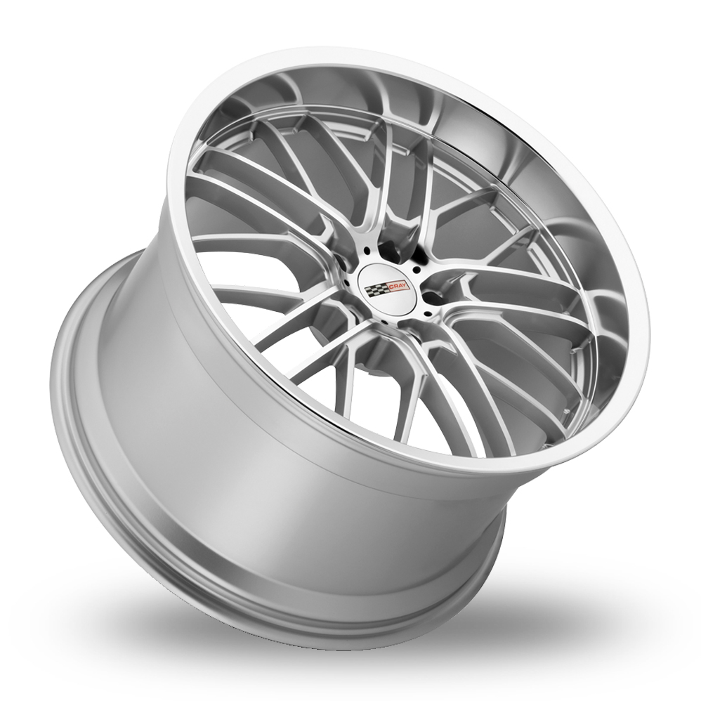 20" Cray Eagle Silver With Mirror Cut Face & Lip Alloy Wheels