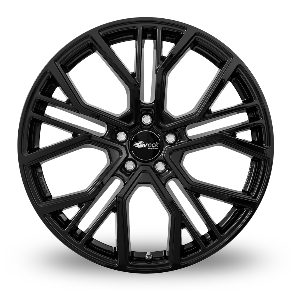 22" Brock B41 Gloss Black Alloy Wheels