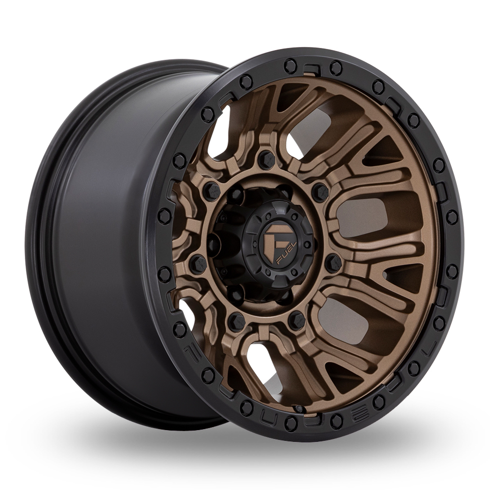 Fuel Off-Road D826 Traction (USA Warehouse) Matte Bronze With Black Ring Alloy Wheels