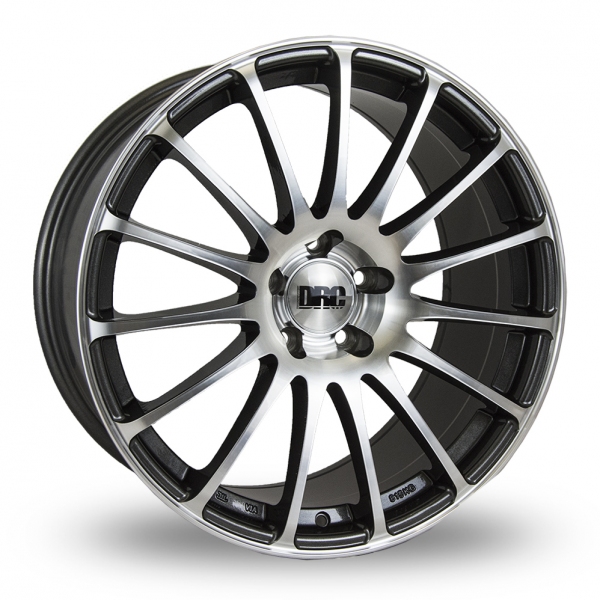 DRC Rapide Gunmetal Polished Lip Alloy Wheels