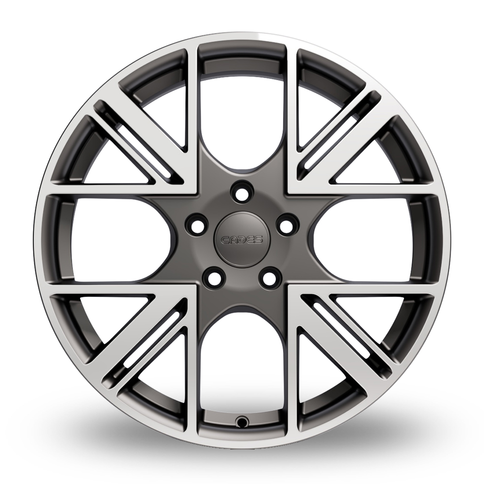 18" Cades Patriot Grey Polished Alloy Wheels