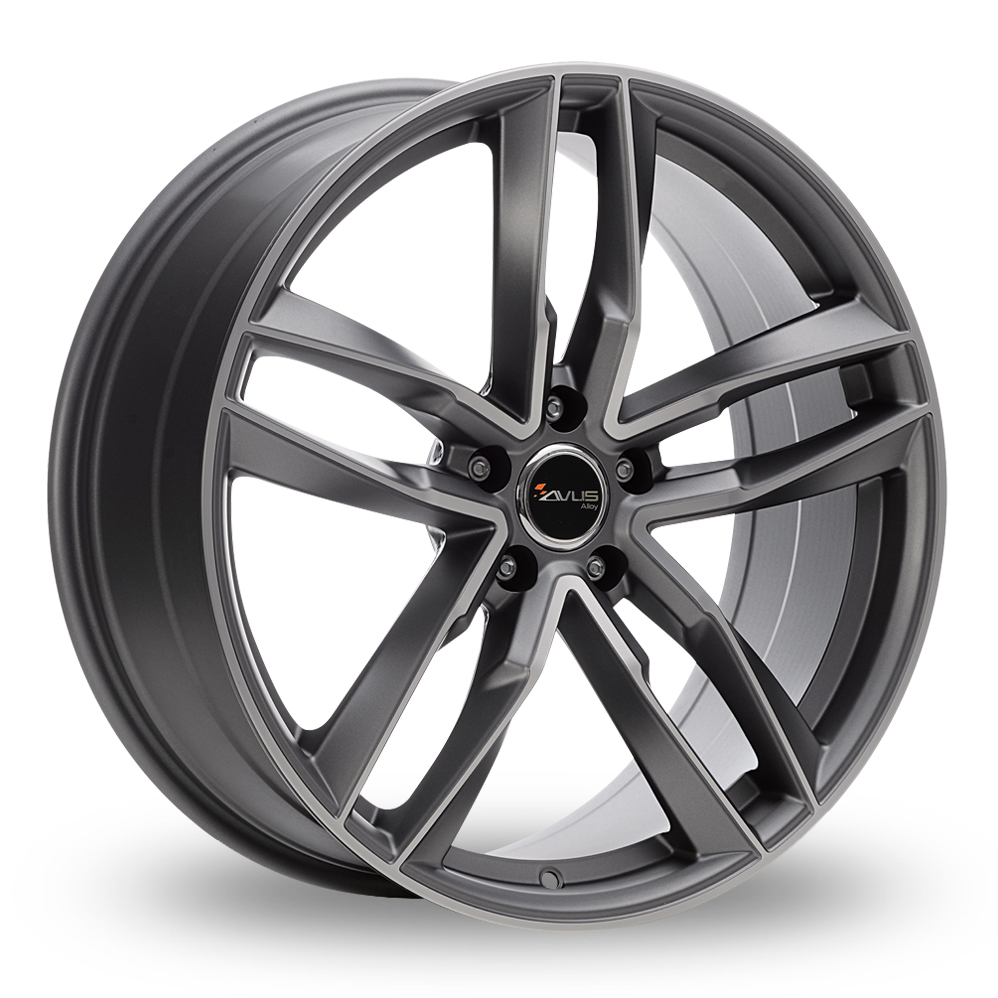 Avus Racing AF16 Matt Anthracite Polished Alloy Wheels