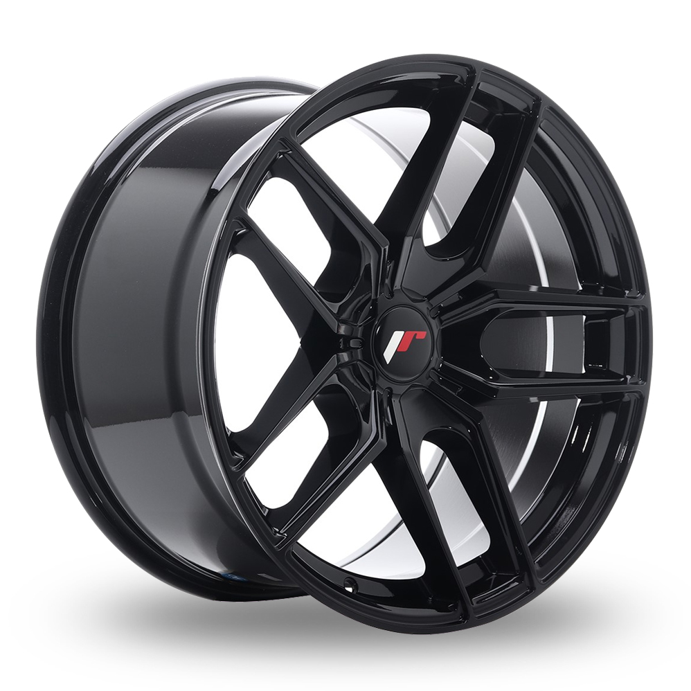 Japan Racing JR25 (9.5x18) (Custom Fitment) Gloss Black Alloy Wheels