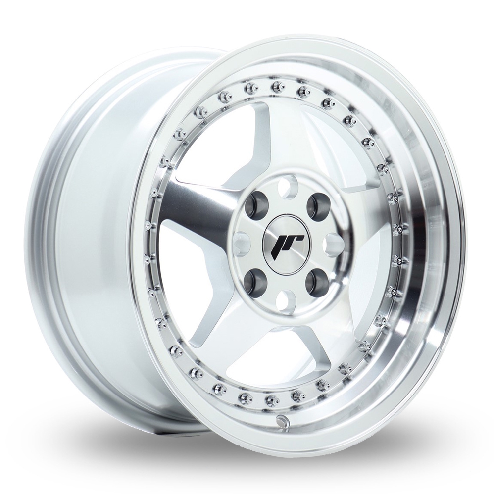 Japan Racing JR6 (7x15) Silver Machined Face Alloy Wheels