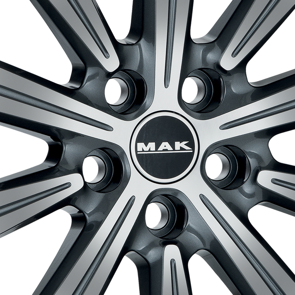 22" MAK Birmingham Gunmetal Mirror Alloy Wheels