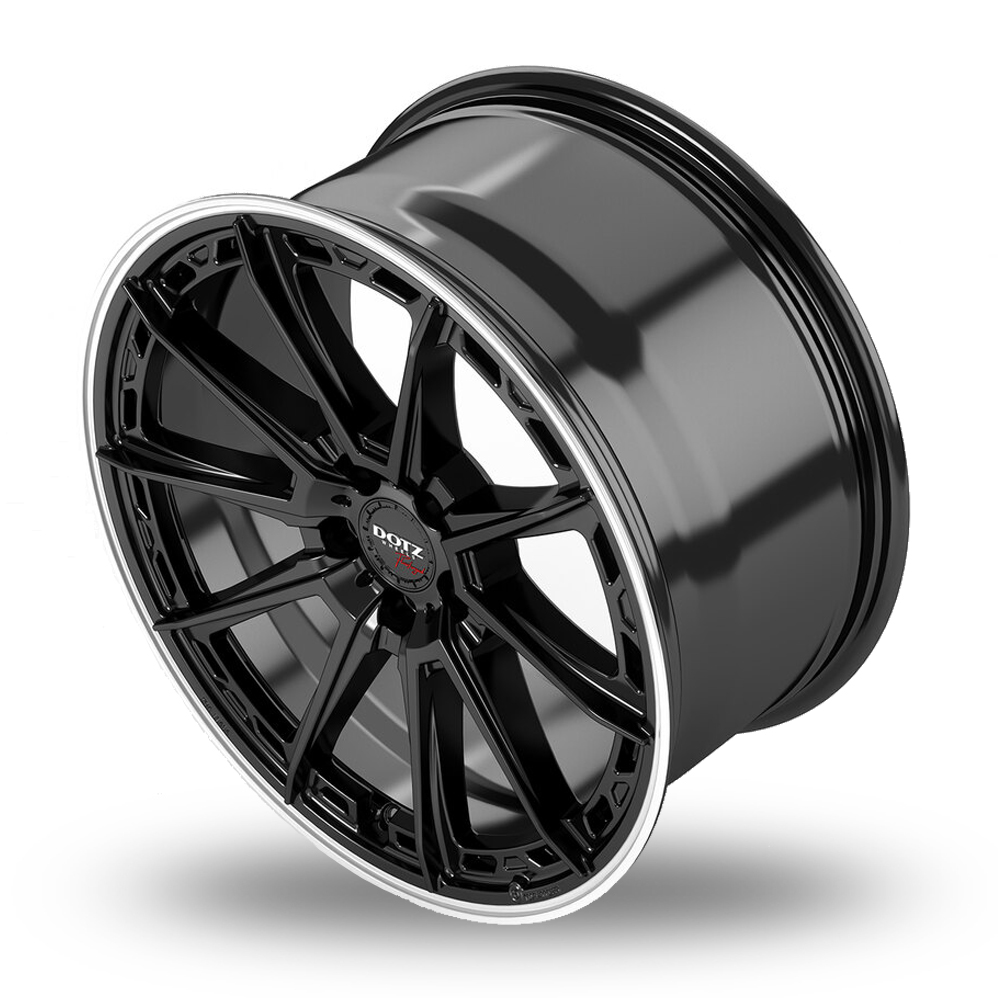 21" Dotz Sonoma Black Polished Lip Alloy Wheels