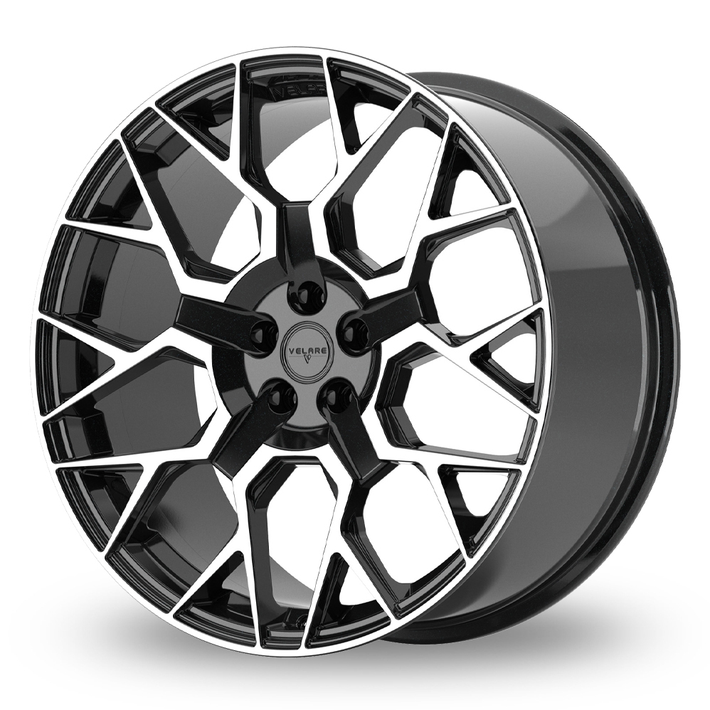 22" Velare VLR02 Gloss Black Machined Alloy Wheels