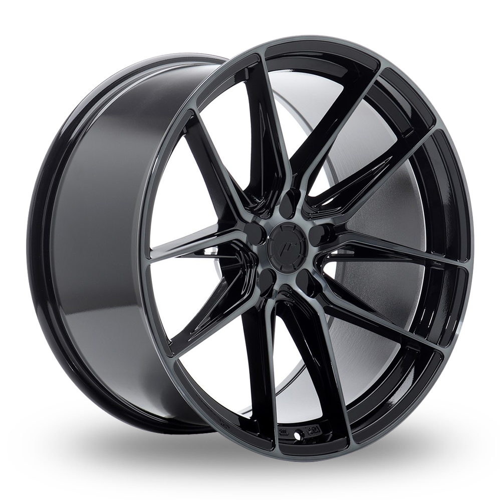 Japan Racing JR44 (10.5x20) (Custom Fitment) Black Machined Tinted Face Alloy Wheels
