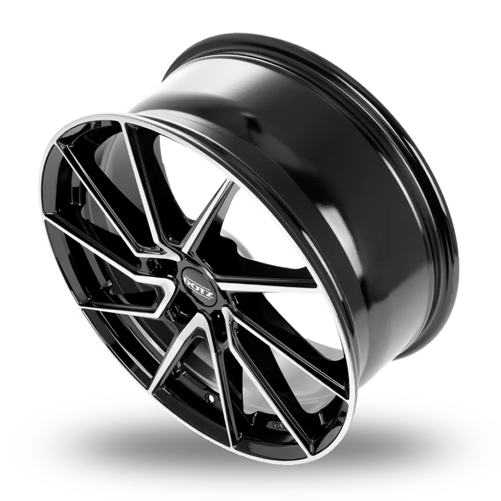 17" Dotz SPA Black Polished Alloy Wheels