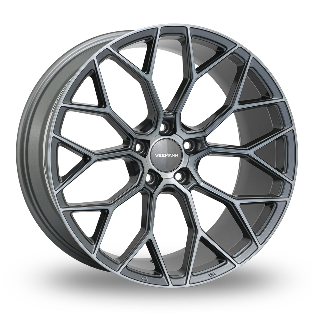 19" VEEMANN V-FS66 Graphite Smoke Machined Alloy Wheels
