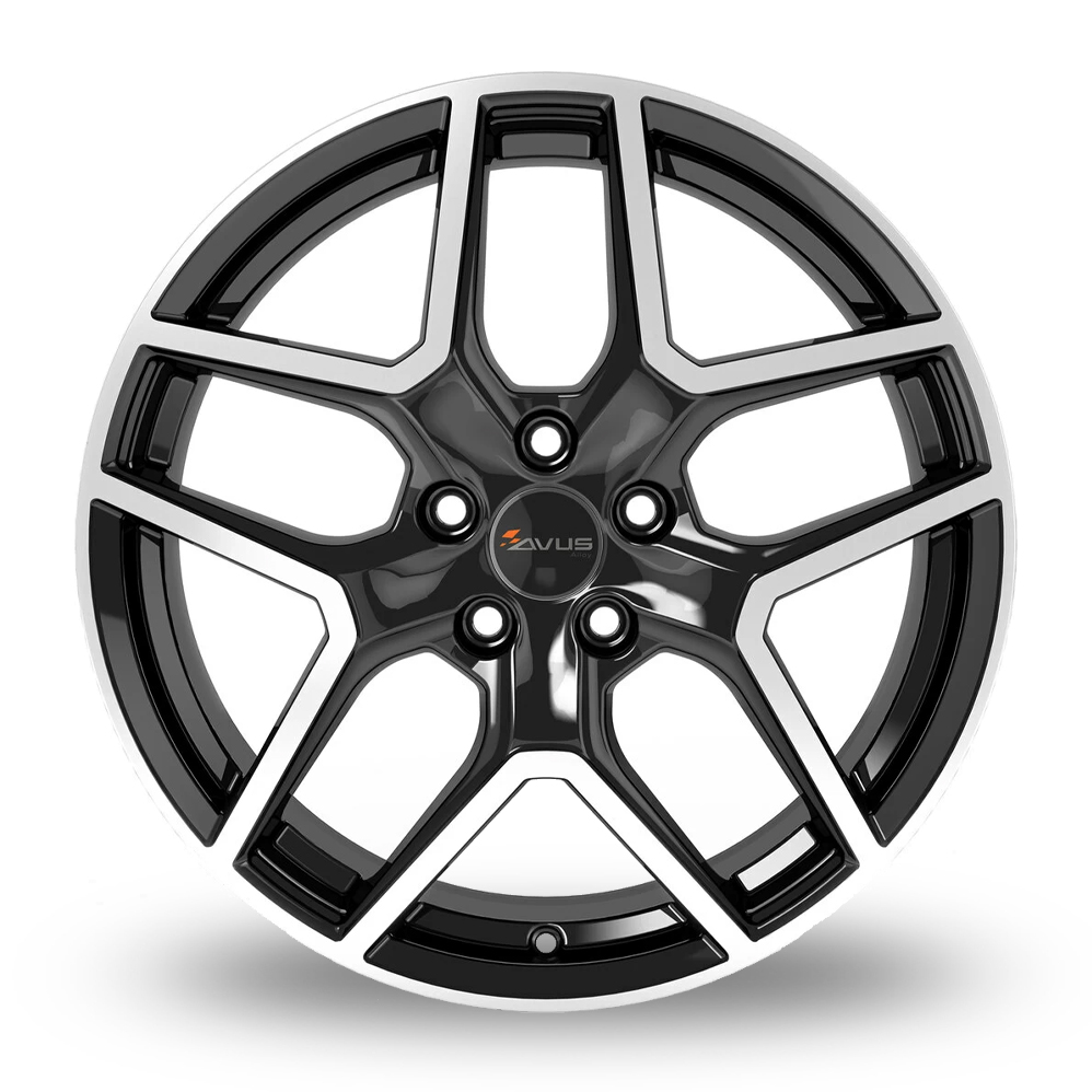 18" Avus Racing AC-519 Black Polished Alloy Wheels