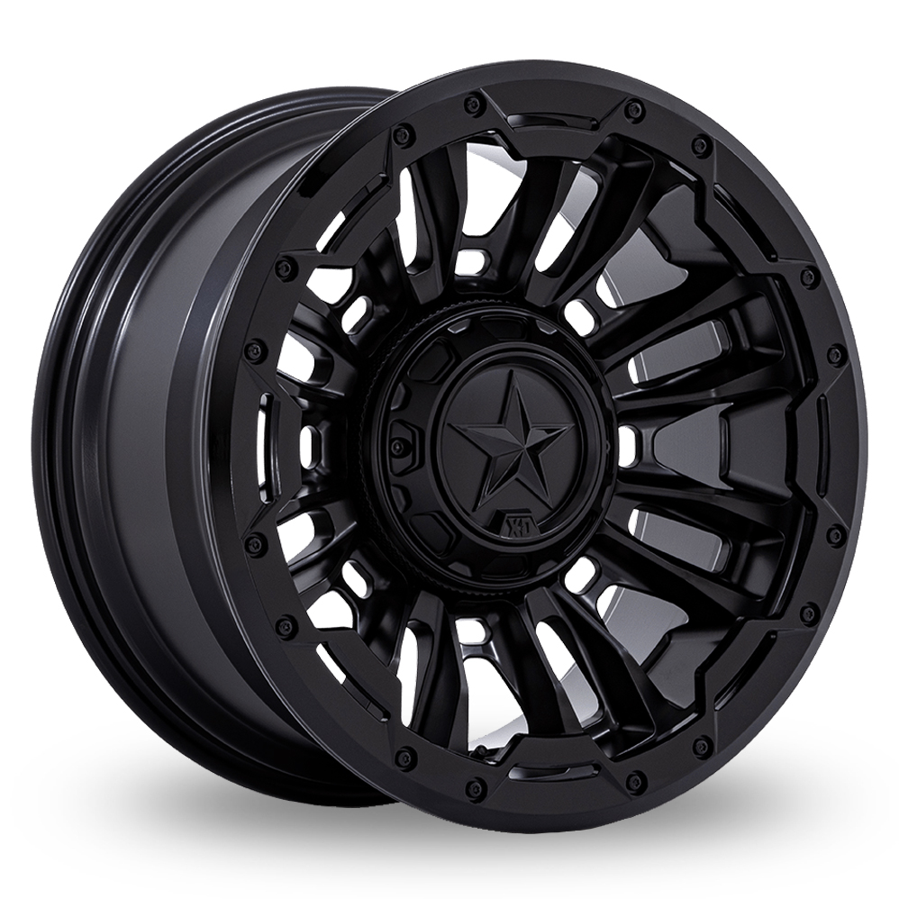 XD XD870 Bomber (USA Warehouse) Matte Black With Gloss Black Ring Alloy Wheels