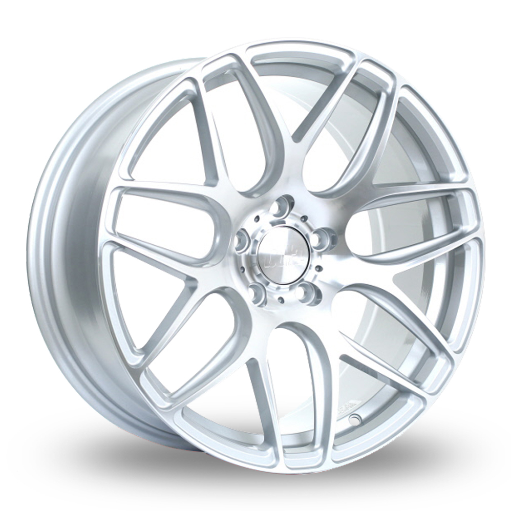 18" Bola B8R Silver/Polished Face Wider Rear Alloy Wheels