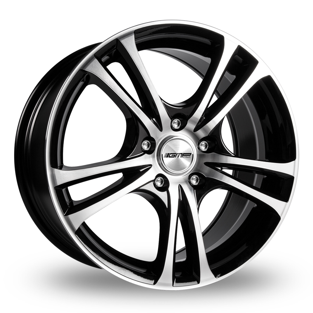 17" GMP Italia Easy-R Black/Polished Alloy Wheels