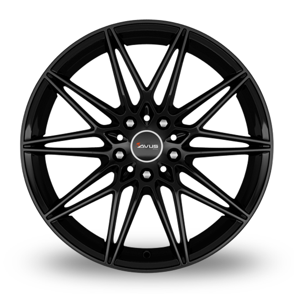 19" Avus Racing AC-MB5 Black Alloy Wheels