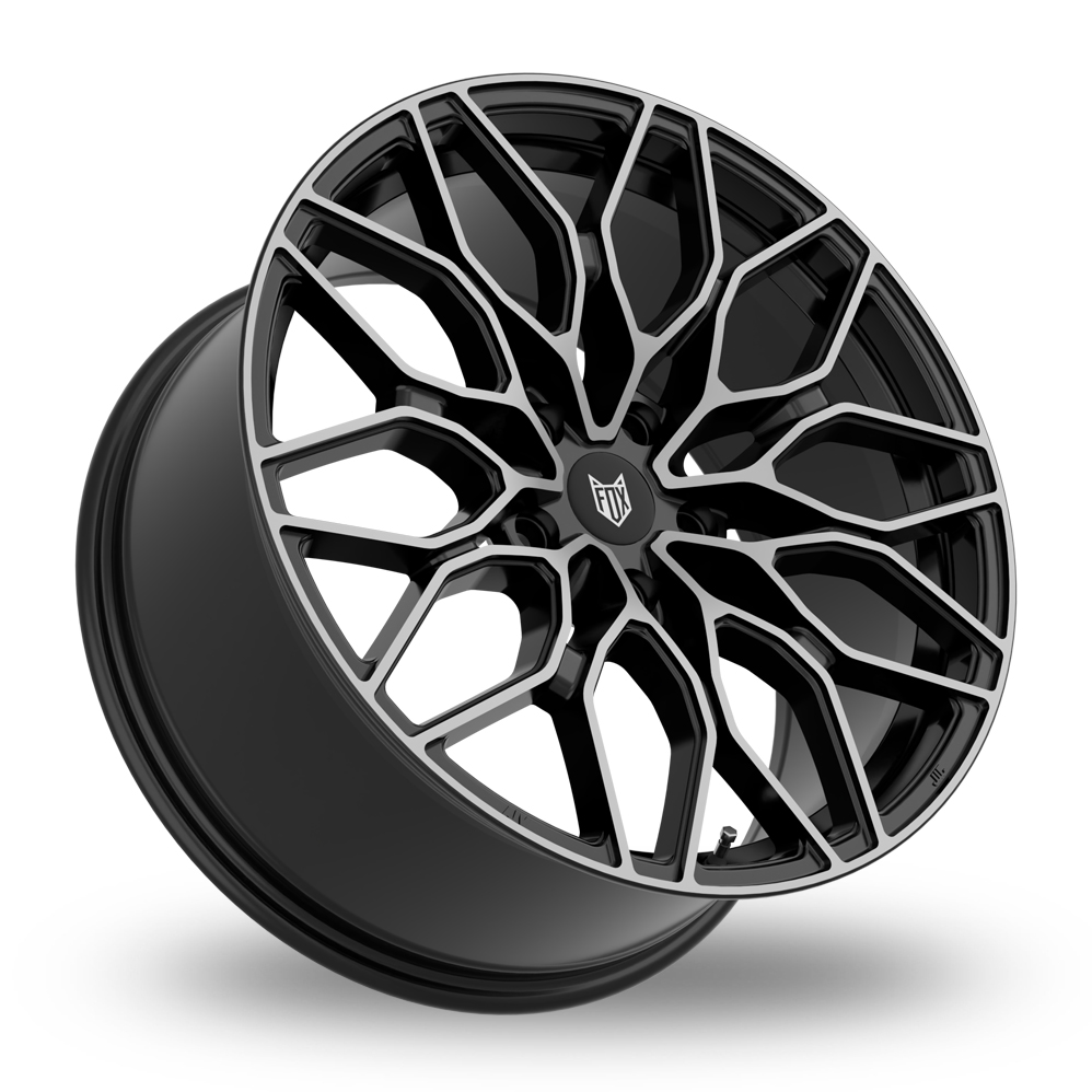 20" Fox Racing FX9 Gloss Black Polished Alloy Wheels