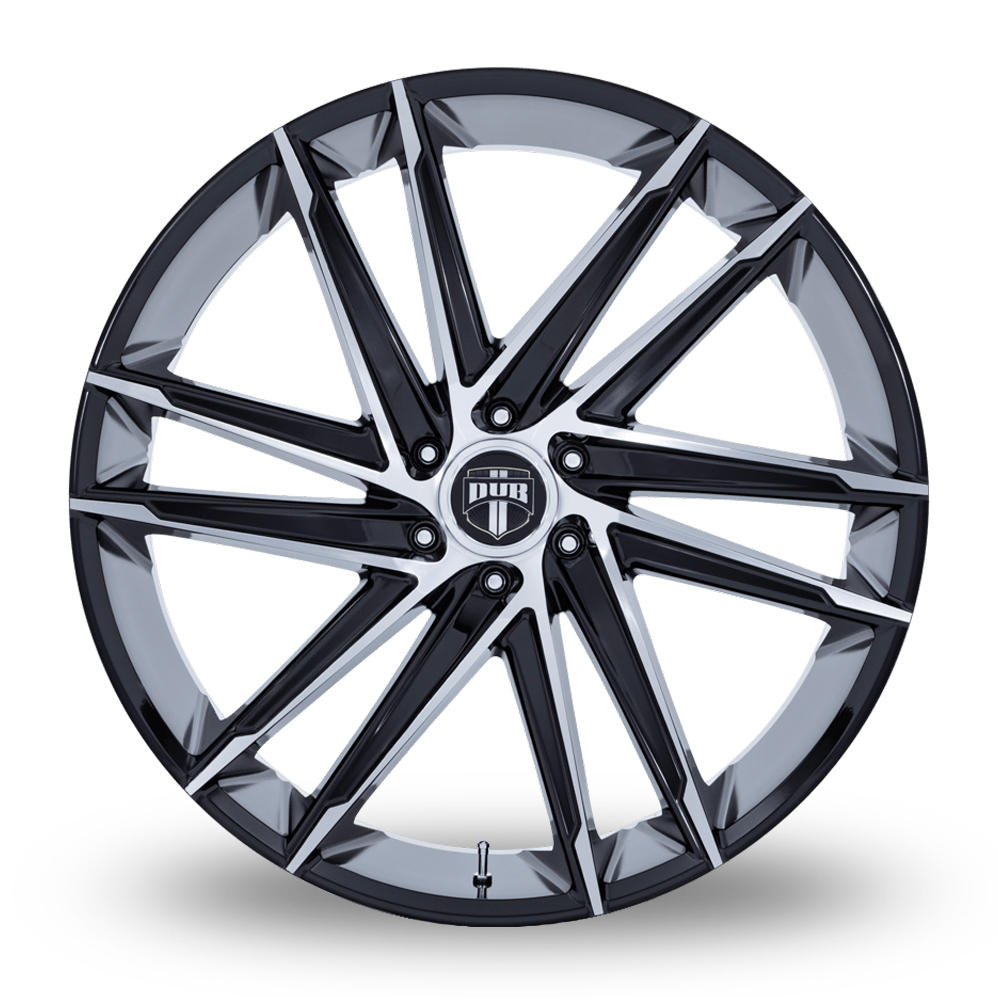 24" DUB DC275 Blaze Gloss Black With Machined Face Alloy Wheels