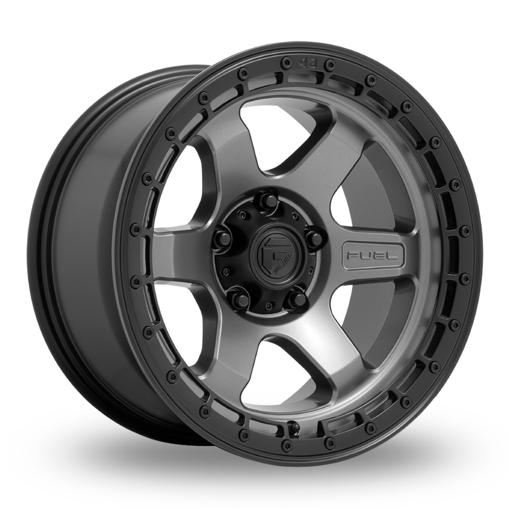 18" Fuel Off-Road D752 Block (EU Warehouse) Matt Gunmetal With Black Ring Alloy Wheels