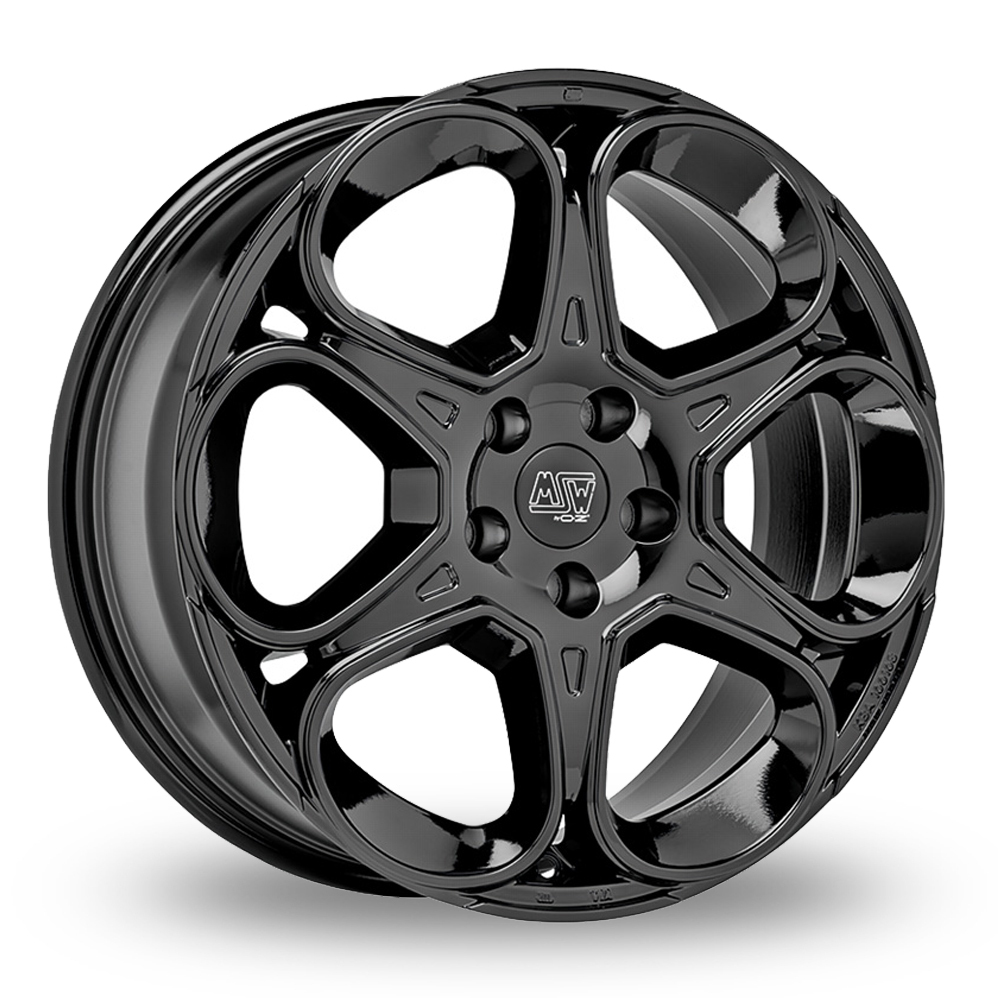 8x19 5x110 ET36 MSW (by OZ) 83 (Gloss Black) (65.1cb) (F20 Ring) (750kg Load) Alloy Wheels