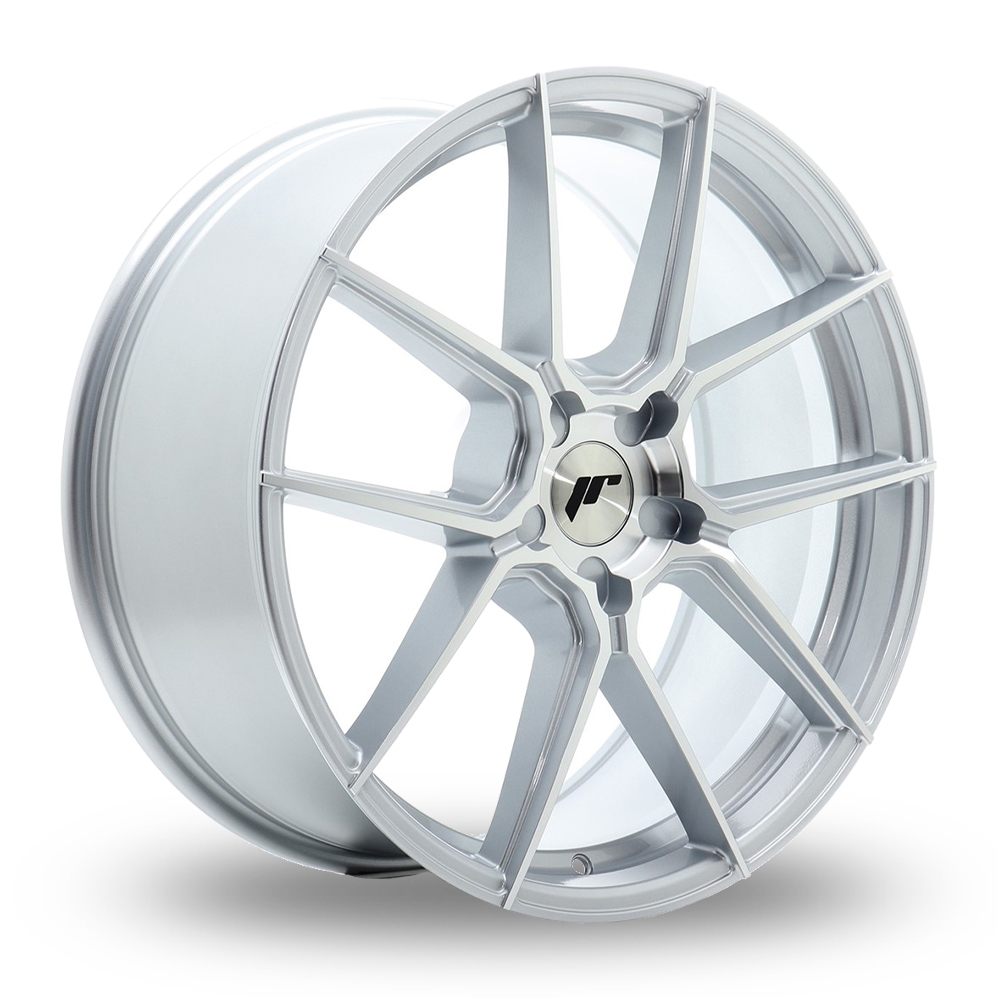 Japan Racing JR30 (8.5x18) (Custom Fitment) Silver Machined Face Alloy Wheels