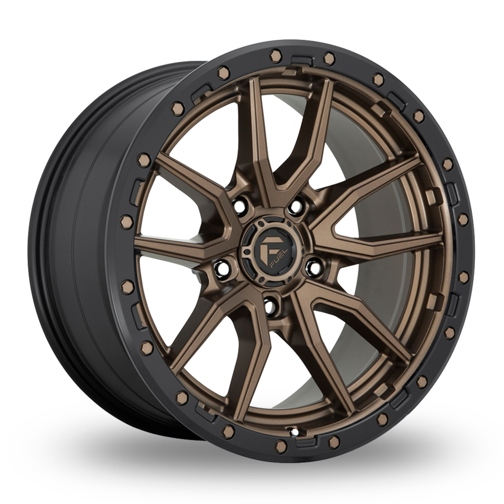 Fuel Off-Road D681 Rebel (USA Warehouse) Matt Bronze Black Bead Ring Alloy Wheels