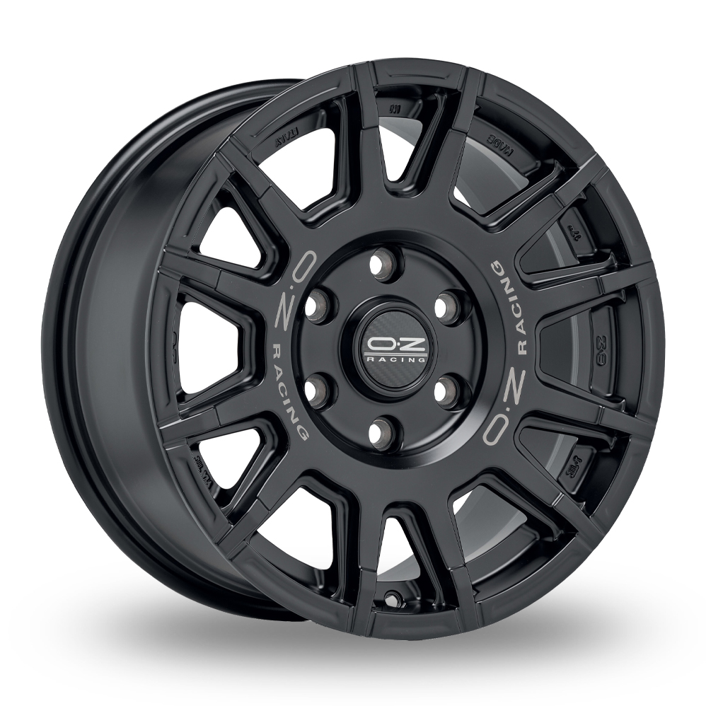 OZ Racing Rally Legend Matt Black Dark Lettering Alloy Wheels
