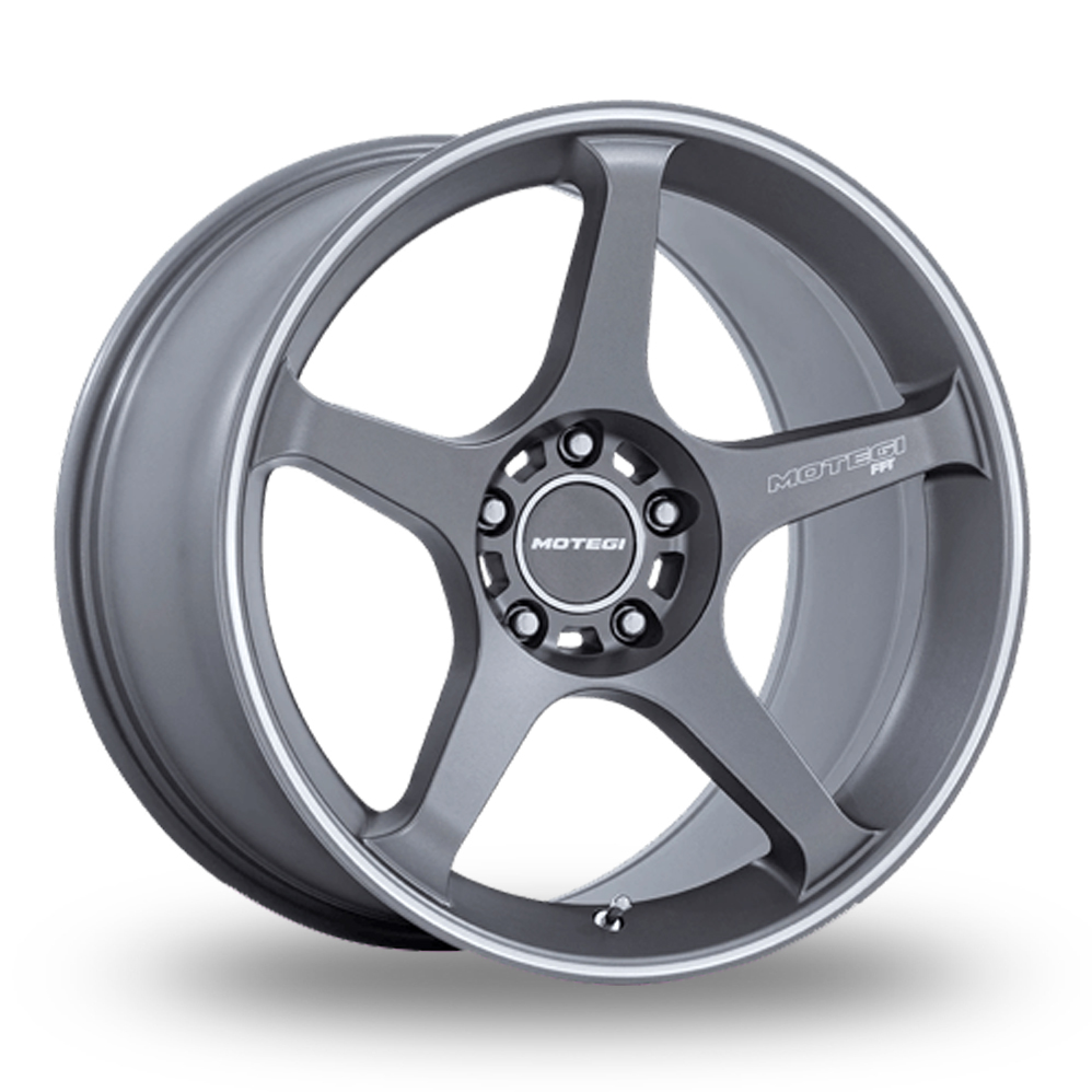 Motegi Racing MR159 Battle V Gunzilla With Machined Lip Stripe Alloy Wheels