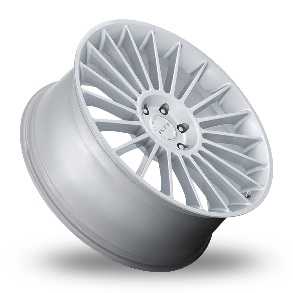 22" Status Venti Gloss Silver Alloy Wheels