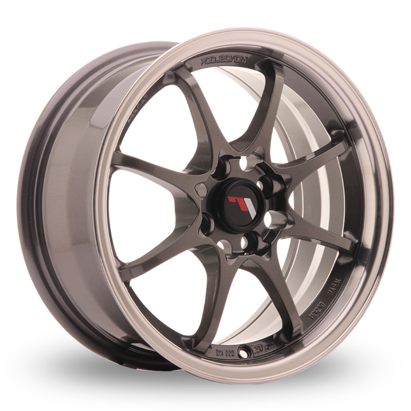 Japan Racing JR5 (8x15) Gunmetal Machined Lip Alloy Wheels