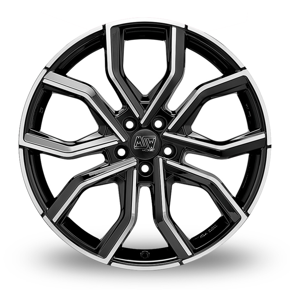 19" MSW (by OZ) 41 Gloss Black Polished Alloy Wheels