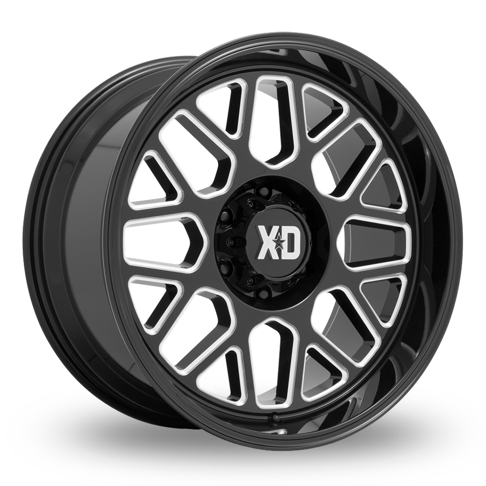 XD XD849 Grenade II (USA Warehouse) Gloss Black Milled Alloy Wheels