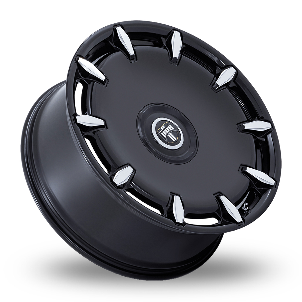26" DUB DC271 Cheef Gloss Black Milled Alloy Wheels