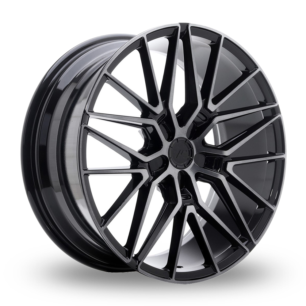 Japan Racing JR38 (8x20) (Custom Fitment) Black Machined Tinted Face Alloy Wheels