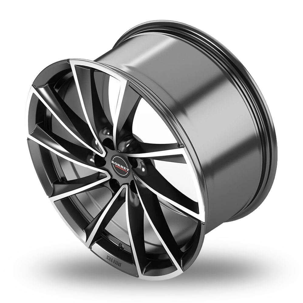 18" Borbet VTX Graphite Polished Alloy Wheels