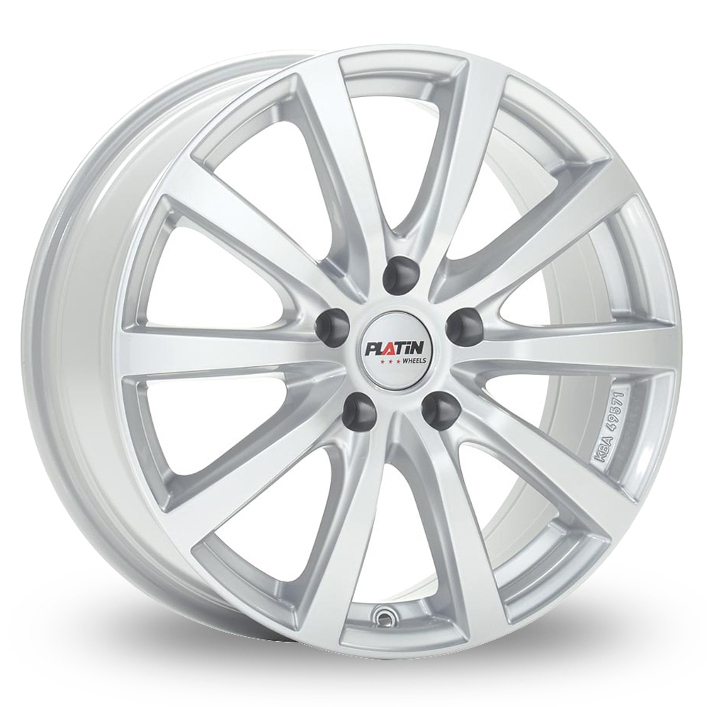 15" Platin P 69 Bright Silver Alloy Wheels