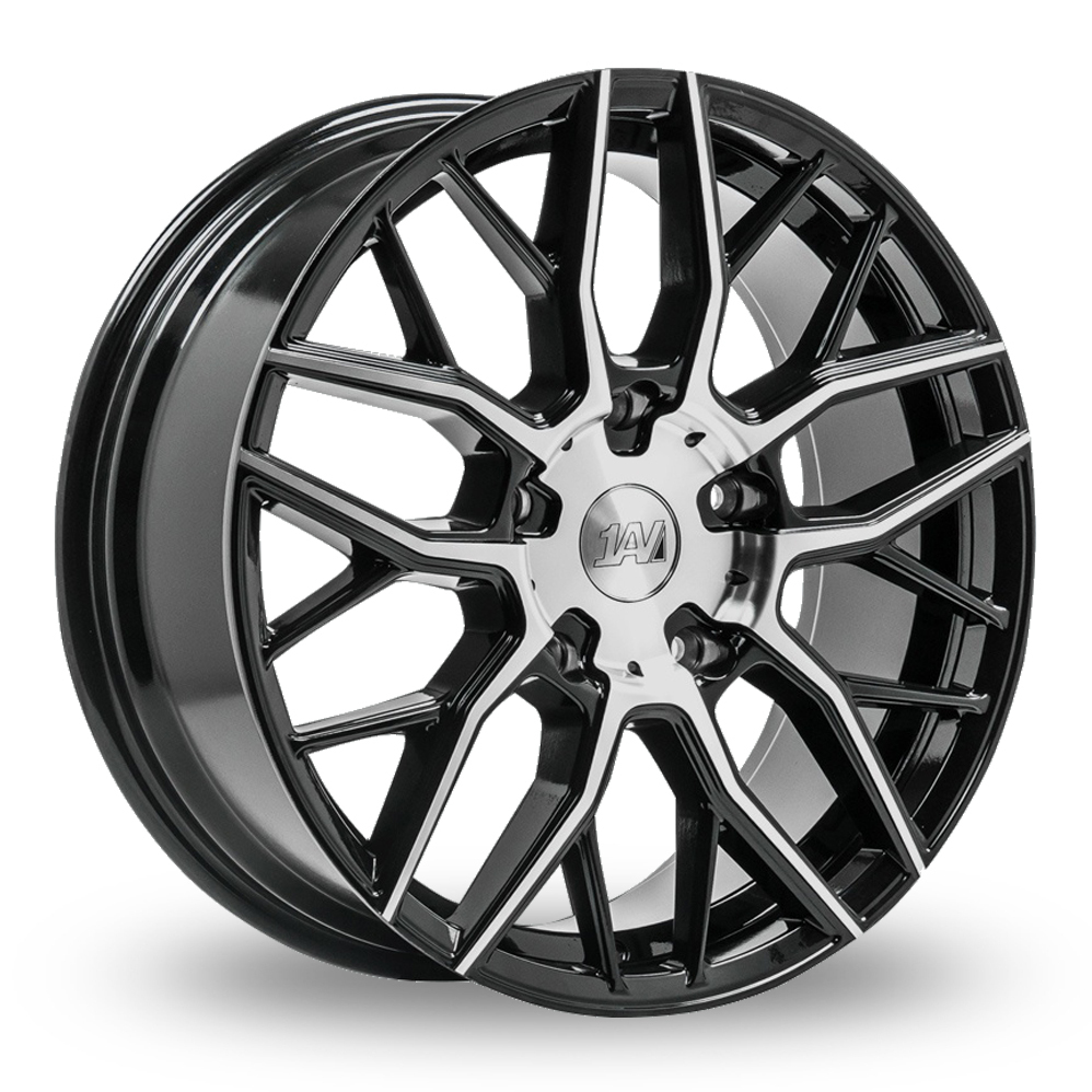 1AV ZX11T Gloss Black Polished Alloy Wheels