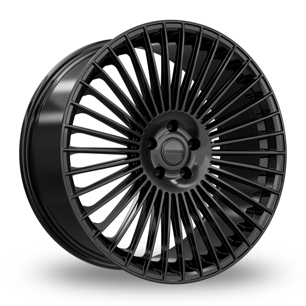 22" Hawke Saka Black Alloy Wheels